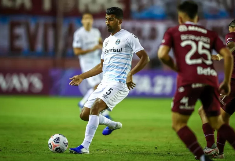 Tiago Nunes é dúvida no GRêmio para o clássico deste domingo (Imagem Lucas Uebel/Grêmio)