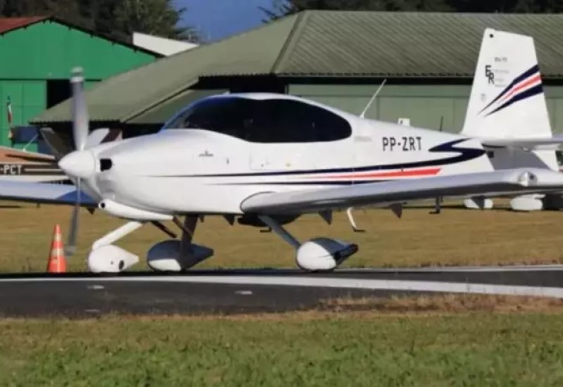 Avião PP-ZRT no qual o empresário catarinense estava – Foto: Antonio Beghello/El Cordillerano/Reprodução