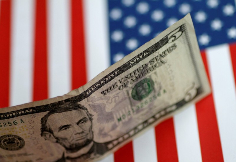 Nota de US$ 5 dólares — Foto: REUTERS/Thomas White