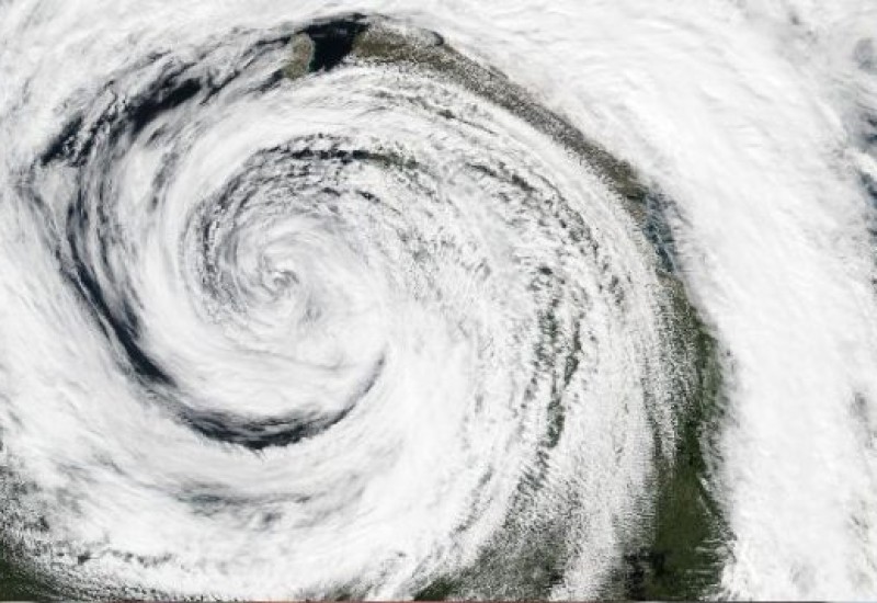 Ciclone atua em Santa Catarina e traz alerta para o Inmet – Foto: Reprodução/Nasa